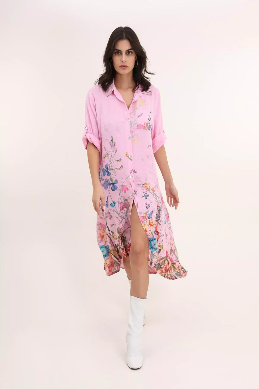 Floral Shirt Dress