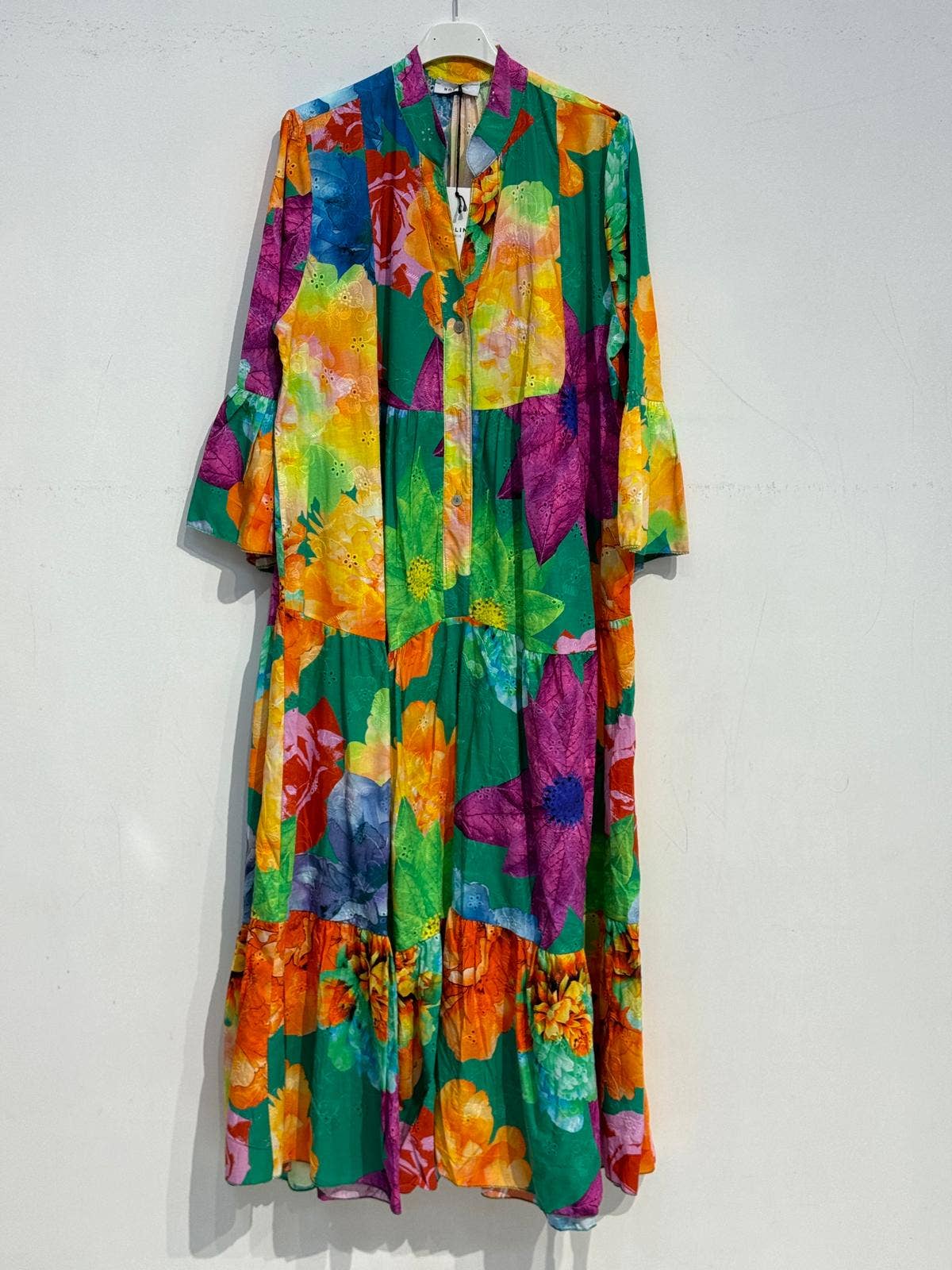 Embroidered Eyelet Print Dress