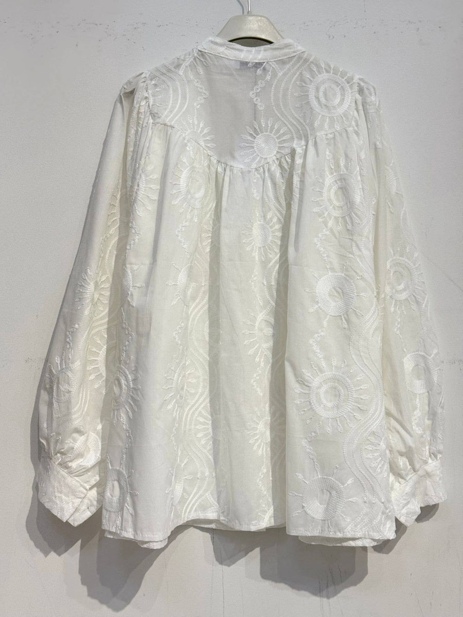 Embroidered cotton blouse