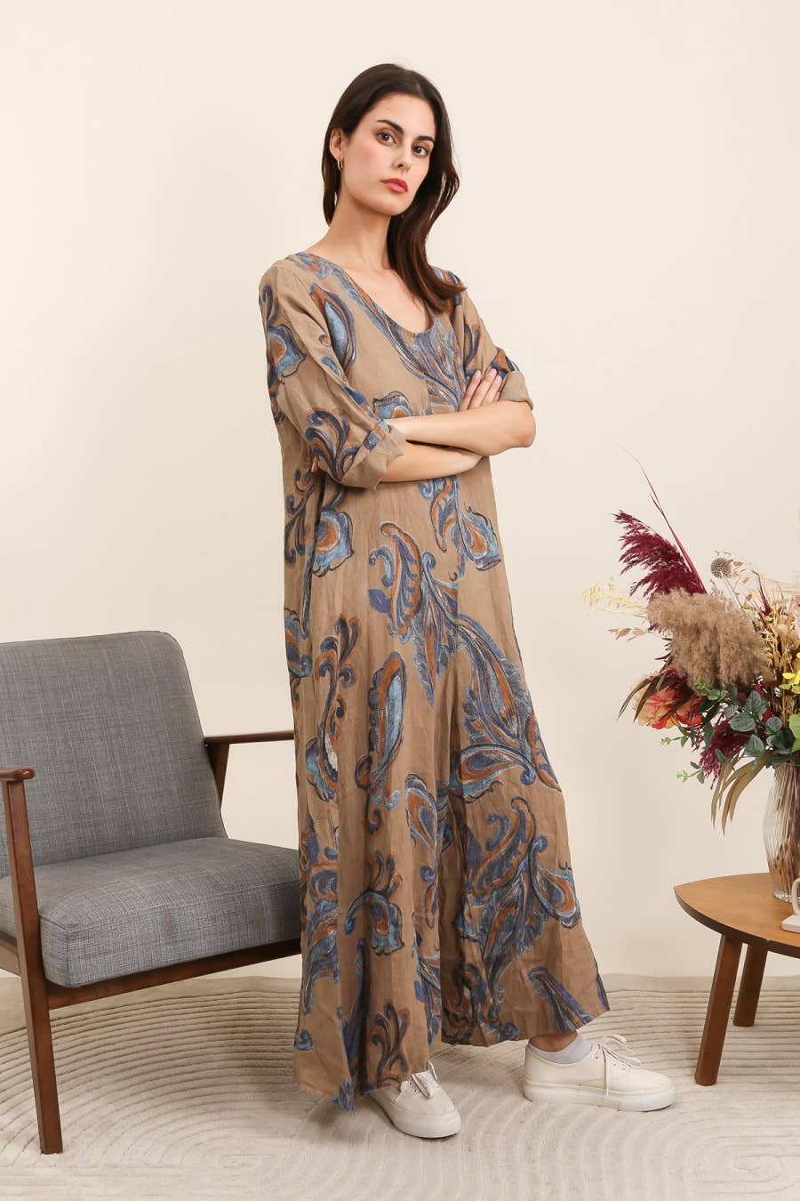 Spring and Summer Linen Jumpsuit