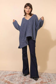 2-Pocket V-Neck Sweater