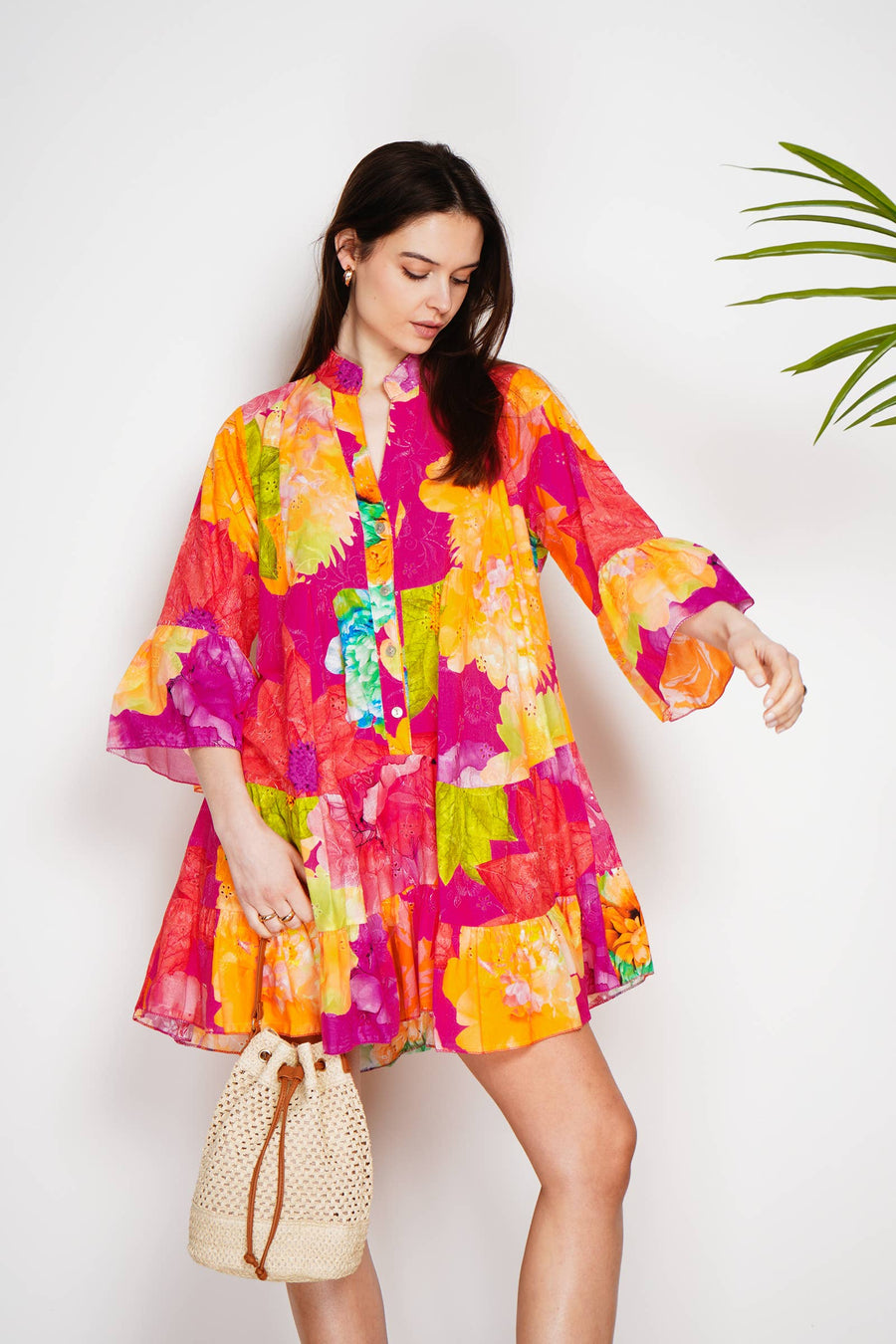 Short Eyelet Embroidery Dress