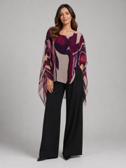 The Cassy Channel Silk Poncho