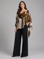 The Cassy Channel Silk Poncho