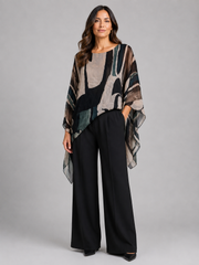 The Cassy Channel Silk Poncho