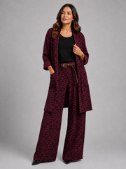 Stylish Animal Print Long Jacket
