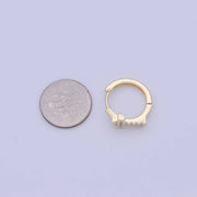 Minimalist Cross Gold Hoop Earring