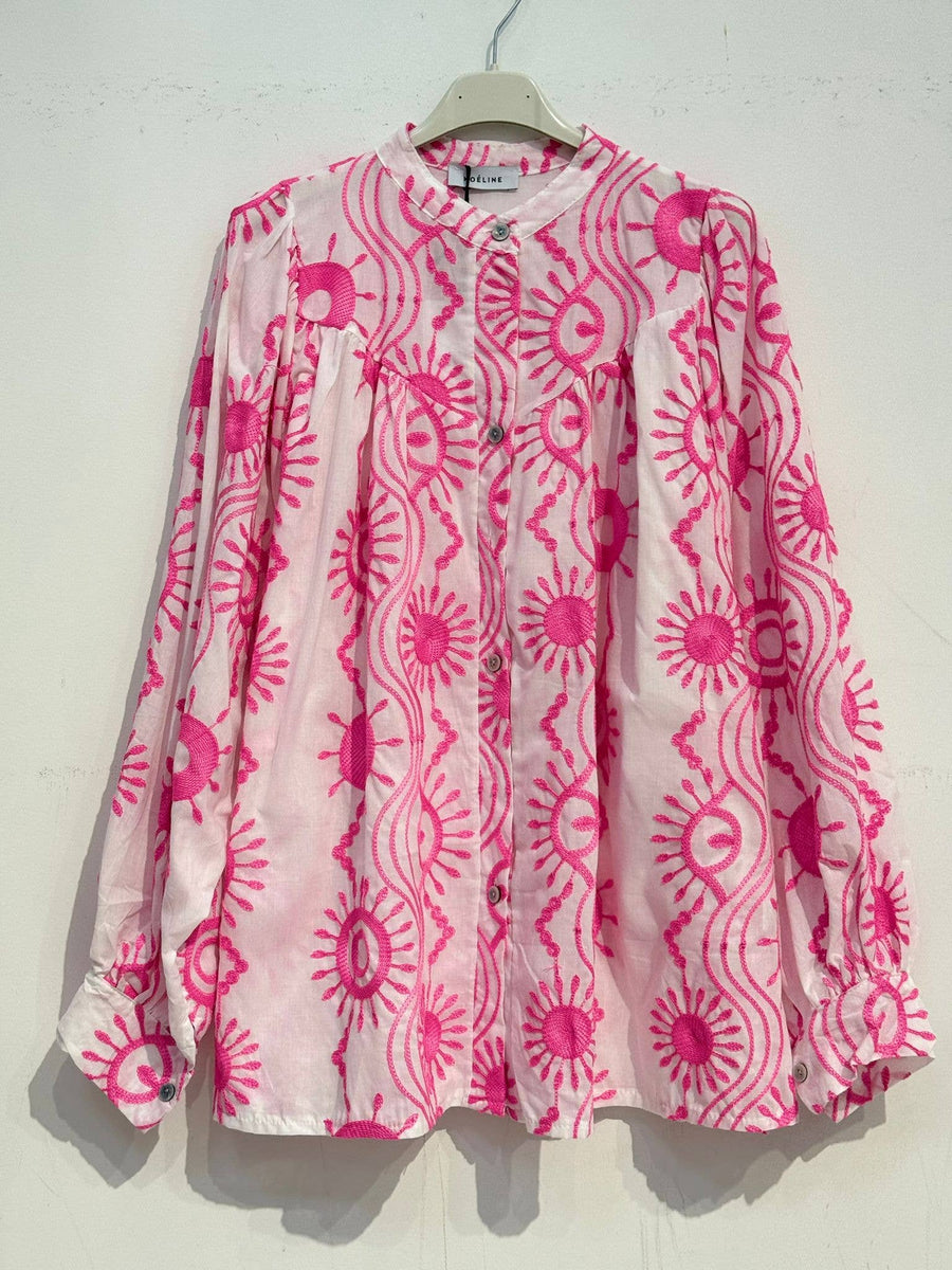 Embroidered cotton blouse