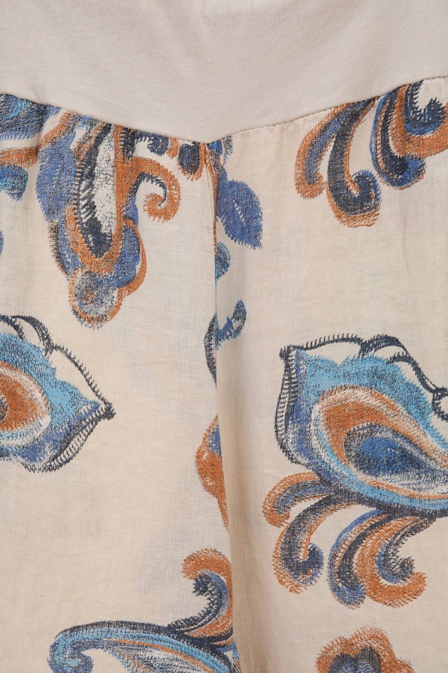 Patterned Linen Pants