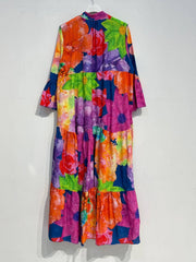 Embroidered Eyelet Print Dress