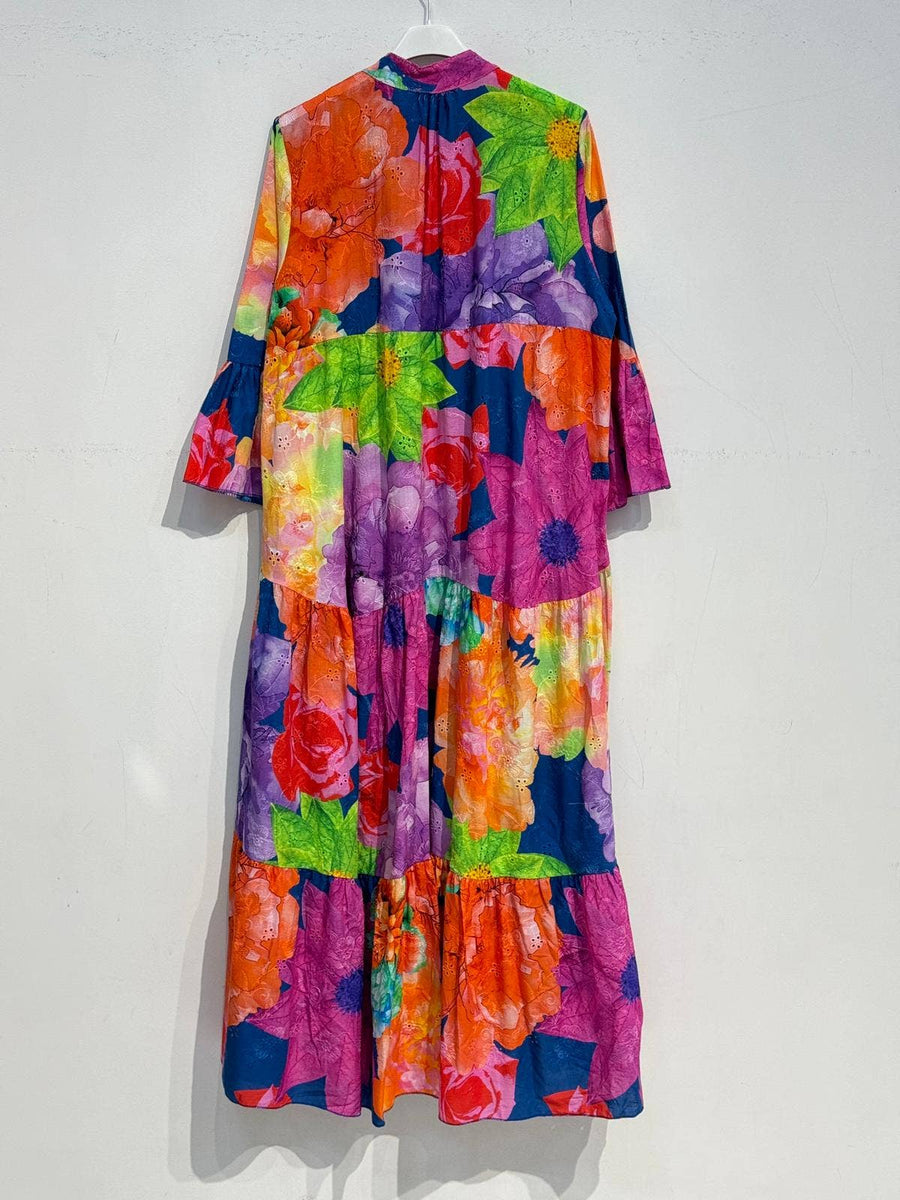 Embroidered Eyelet Print Dress
