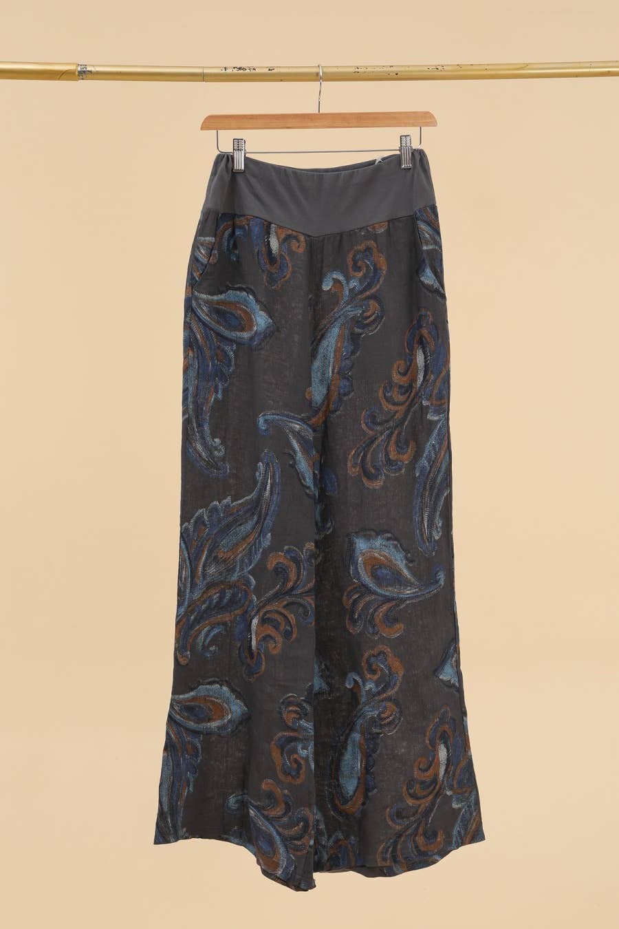 Patterned Linen Pants