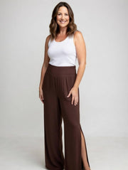 Split Leg Silk Trouser