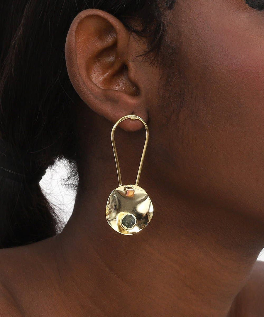 Handmade goldtone earrings