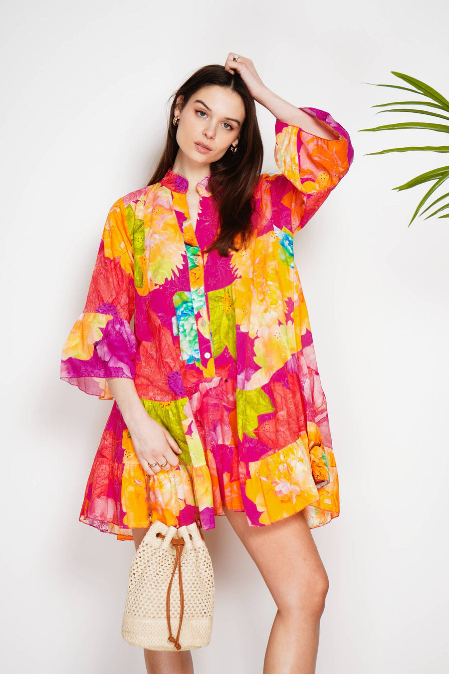 Short Eyelet Embroidery Dress