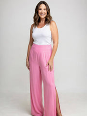 Split Leg Silk Trouser