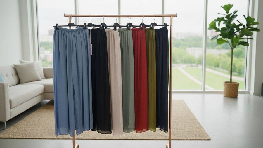 Thin Waistband Silk Trouser