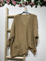 2-Pocket V-Neck Sweater