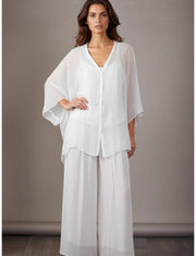 Thin Waistband Silk Trouser