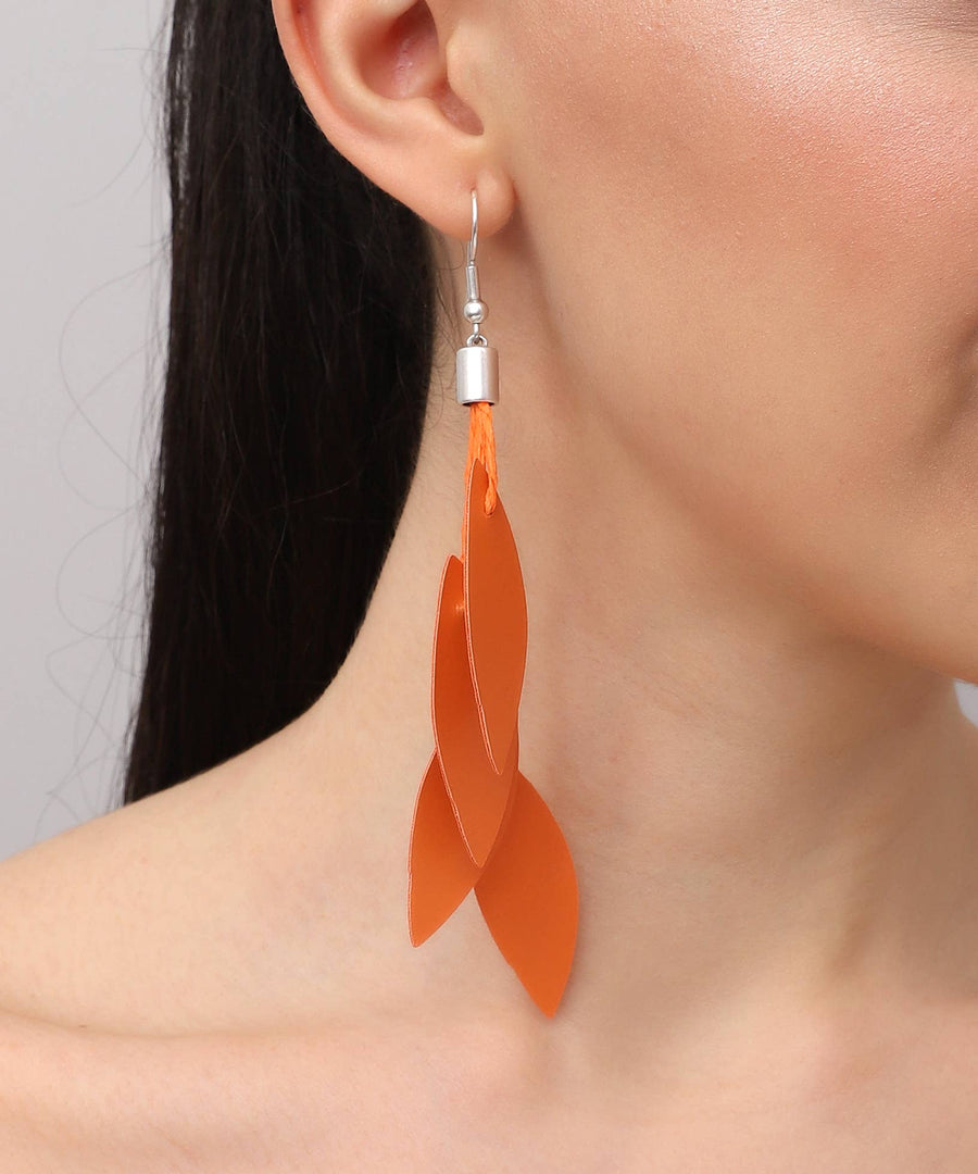 Handmade special design leather leaf jewelry set