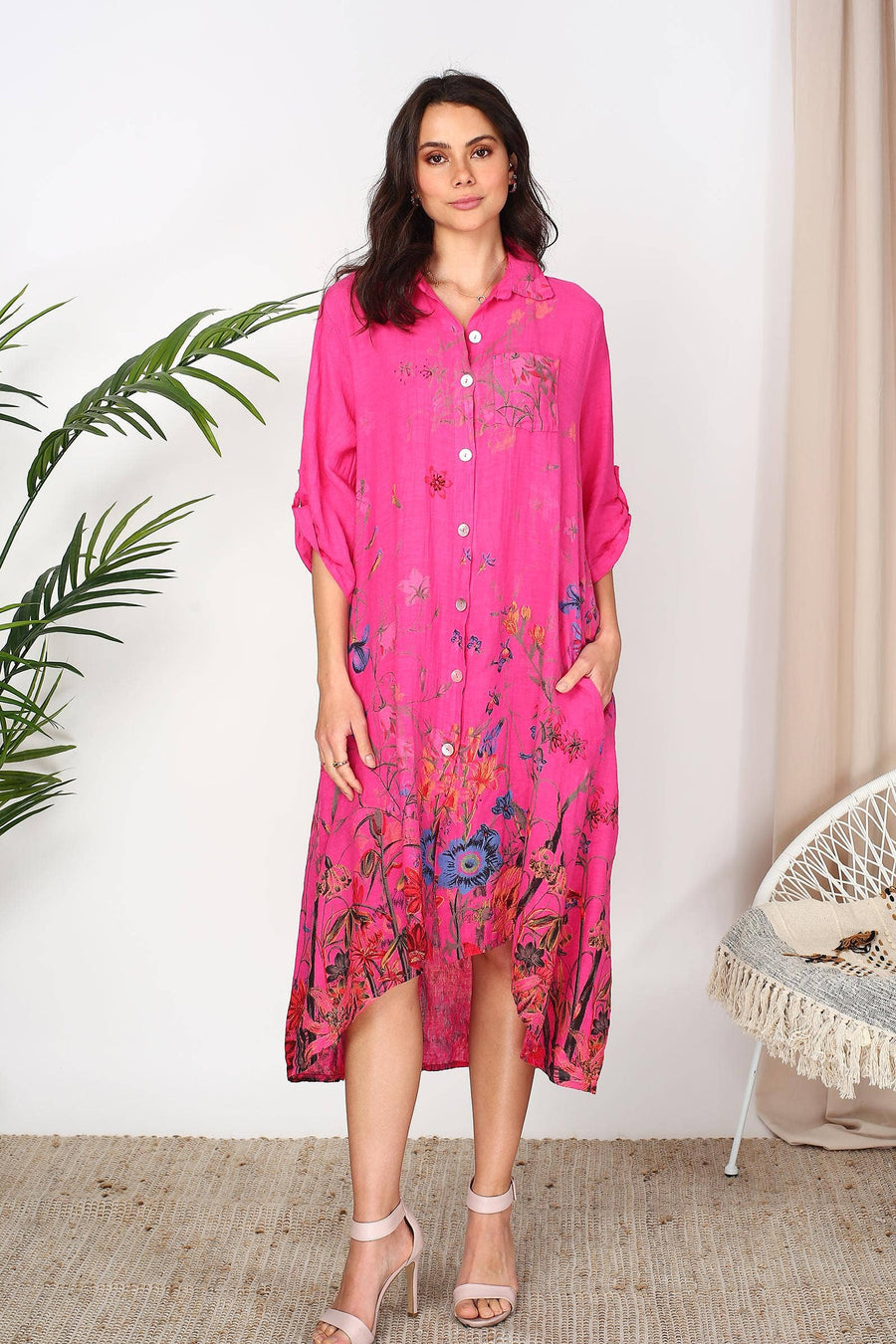 Floral Shirt Dress