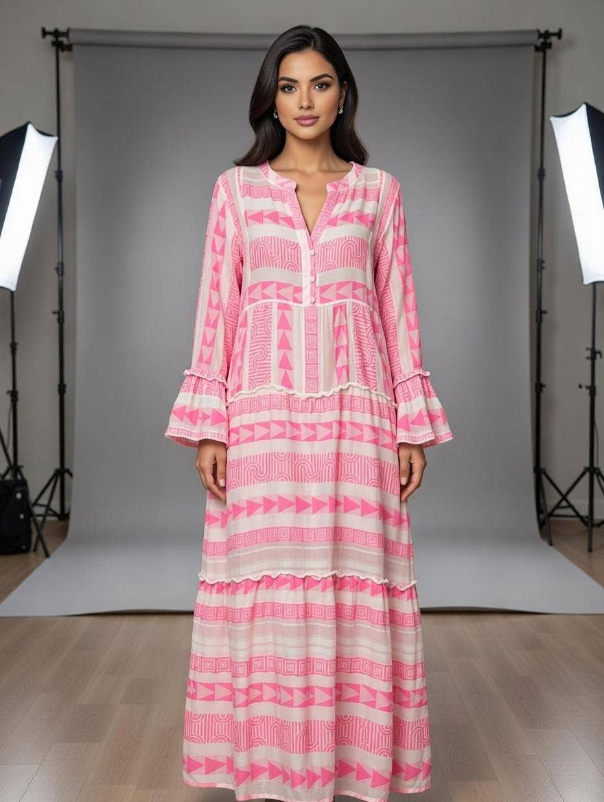 The Aztec Cotton Maxi Dress