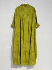 Embroidered Cotton Shirt Dress