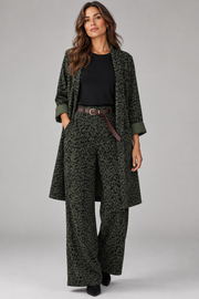 Stylish Animal Print Long Jacket