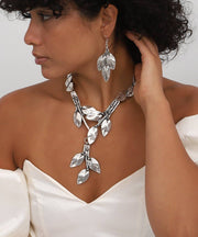 Fine silver plated hand made jewelry set