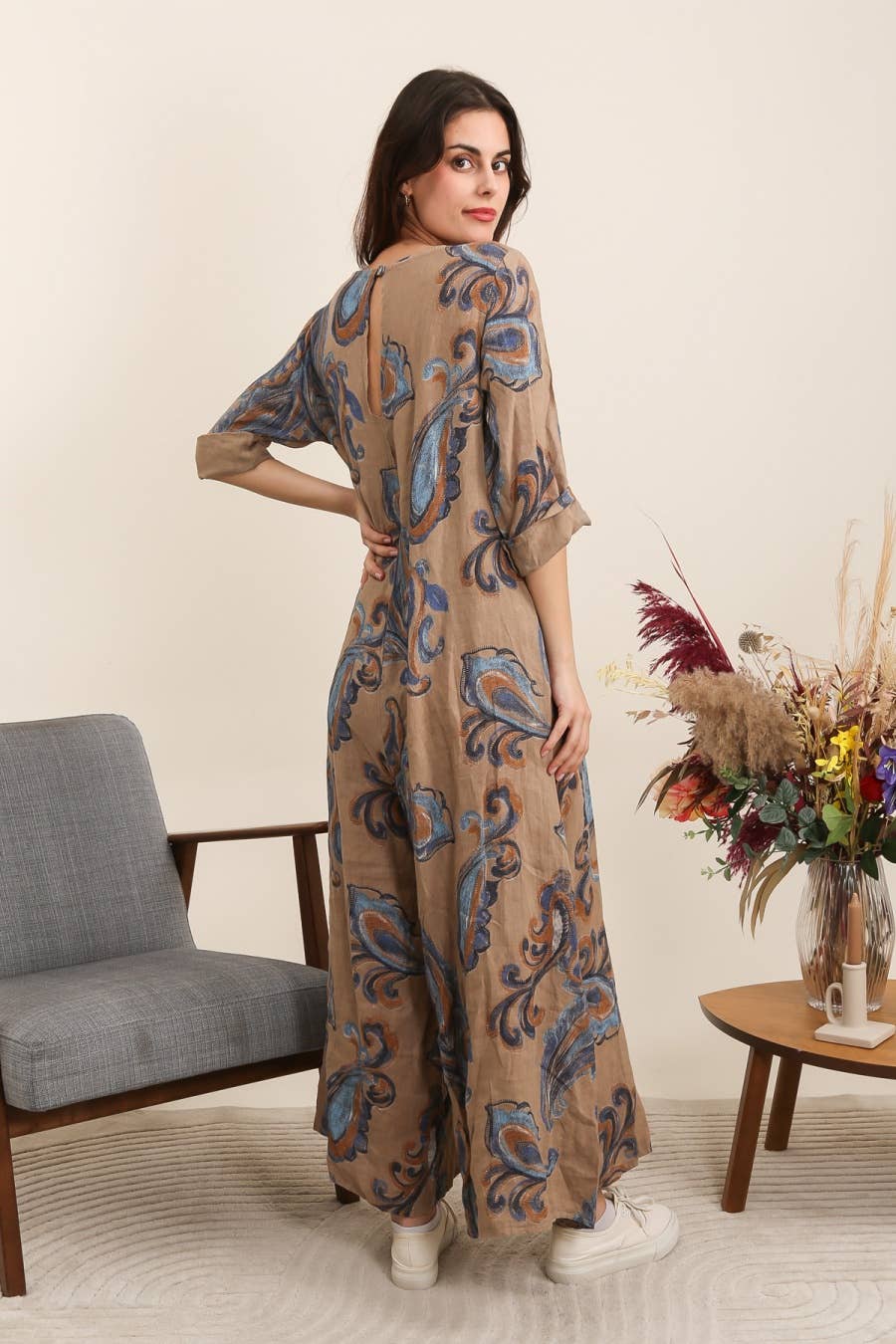 Spring and Summer Linen Jumpsuit