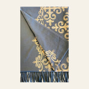 Embroidered Cashmere feel scarf