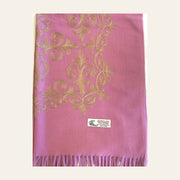 Embroidered Cashmere feel scarf