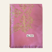 Embroidered Cashmere feel scarf