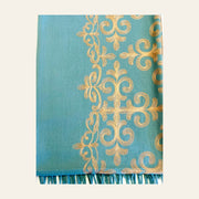 Embroidered Cashmere feel scarf