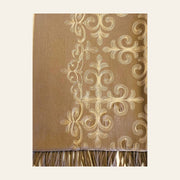 Embroidered Cashmere feel scarf