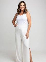Split Leg Silk Trouser