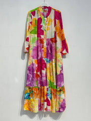 Embroidered Eyelet Print Dress