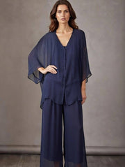 Thin Waistband Silk Trouser