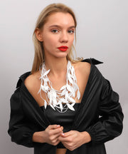 Handmade special design leather leaf jewelry set