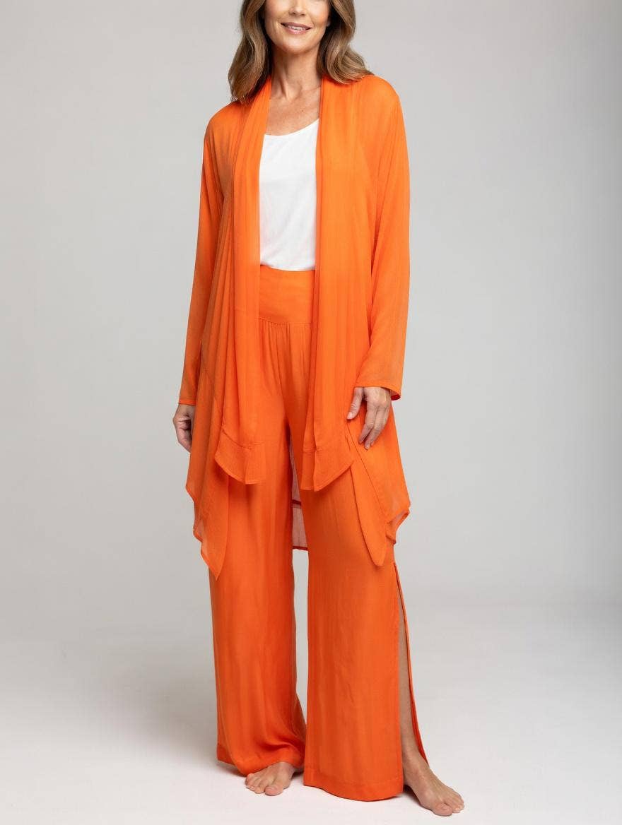 Split Leg Silk Trouser