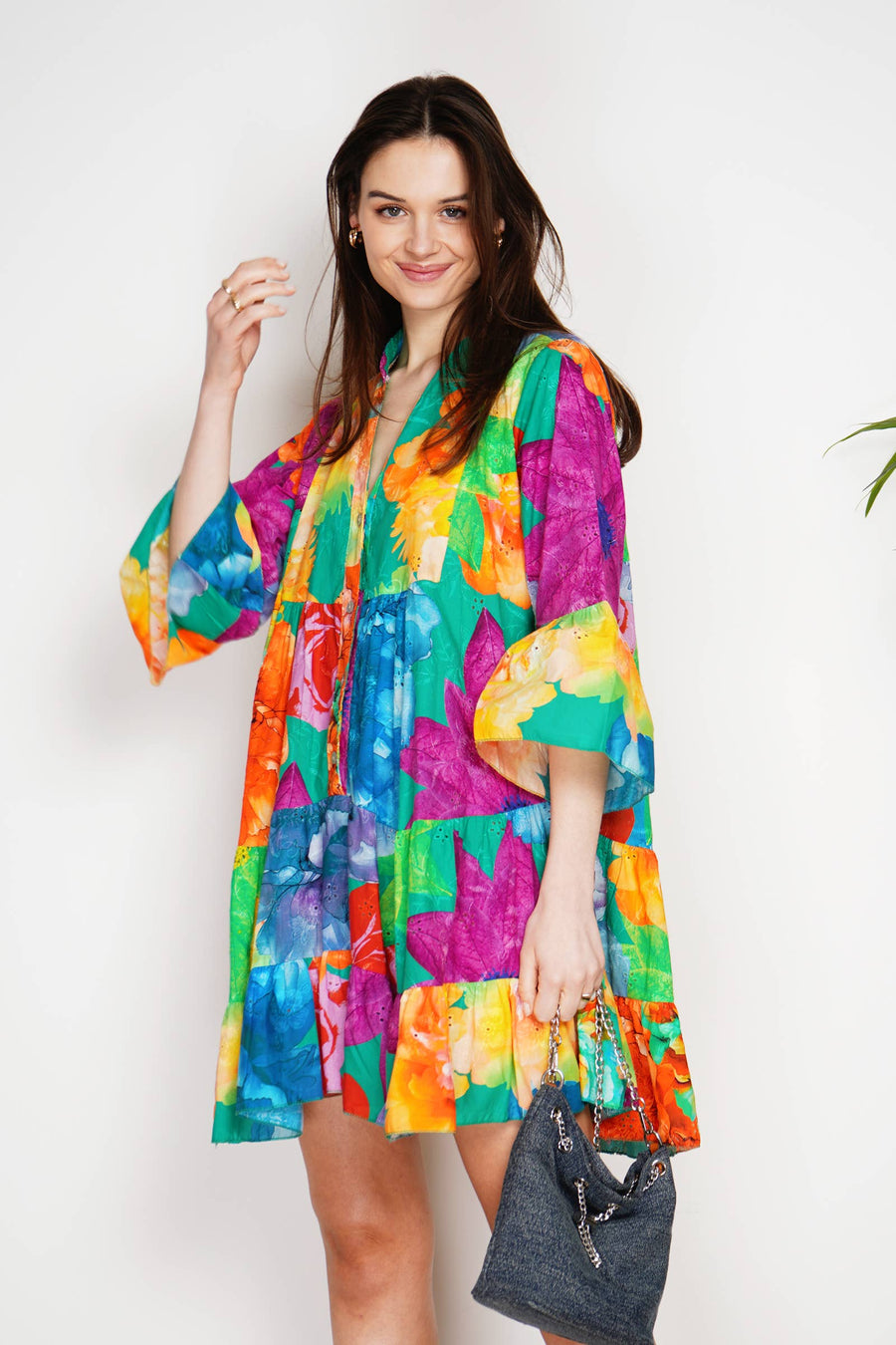 Short Eyelet Embroidery Dress