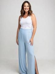 Split Leg Silk Trouser
