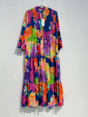 Embroidered Eyelet Print Dress