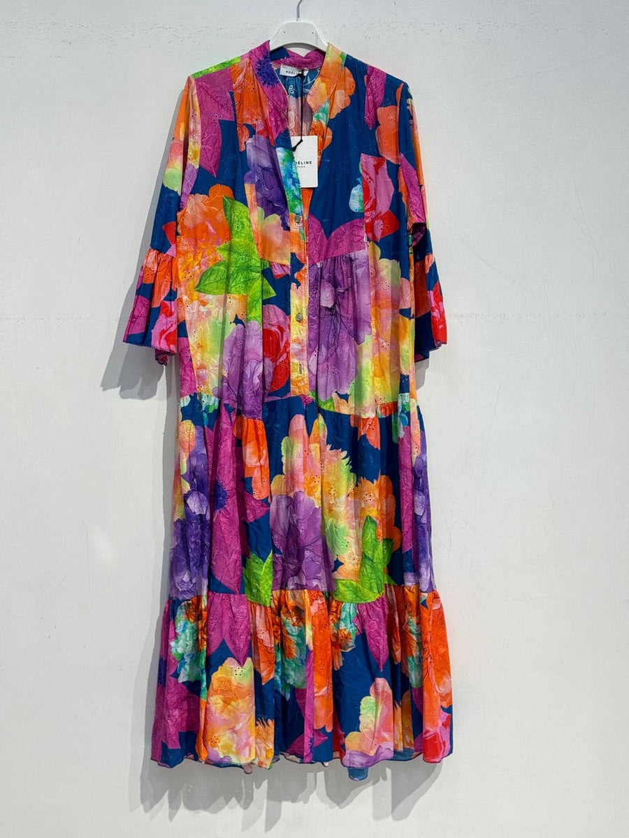 Embroidered Eyelet Print Dress