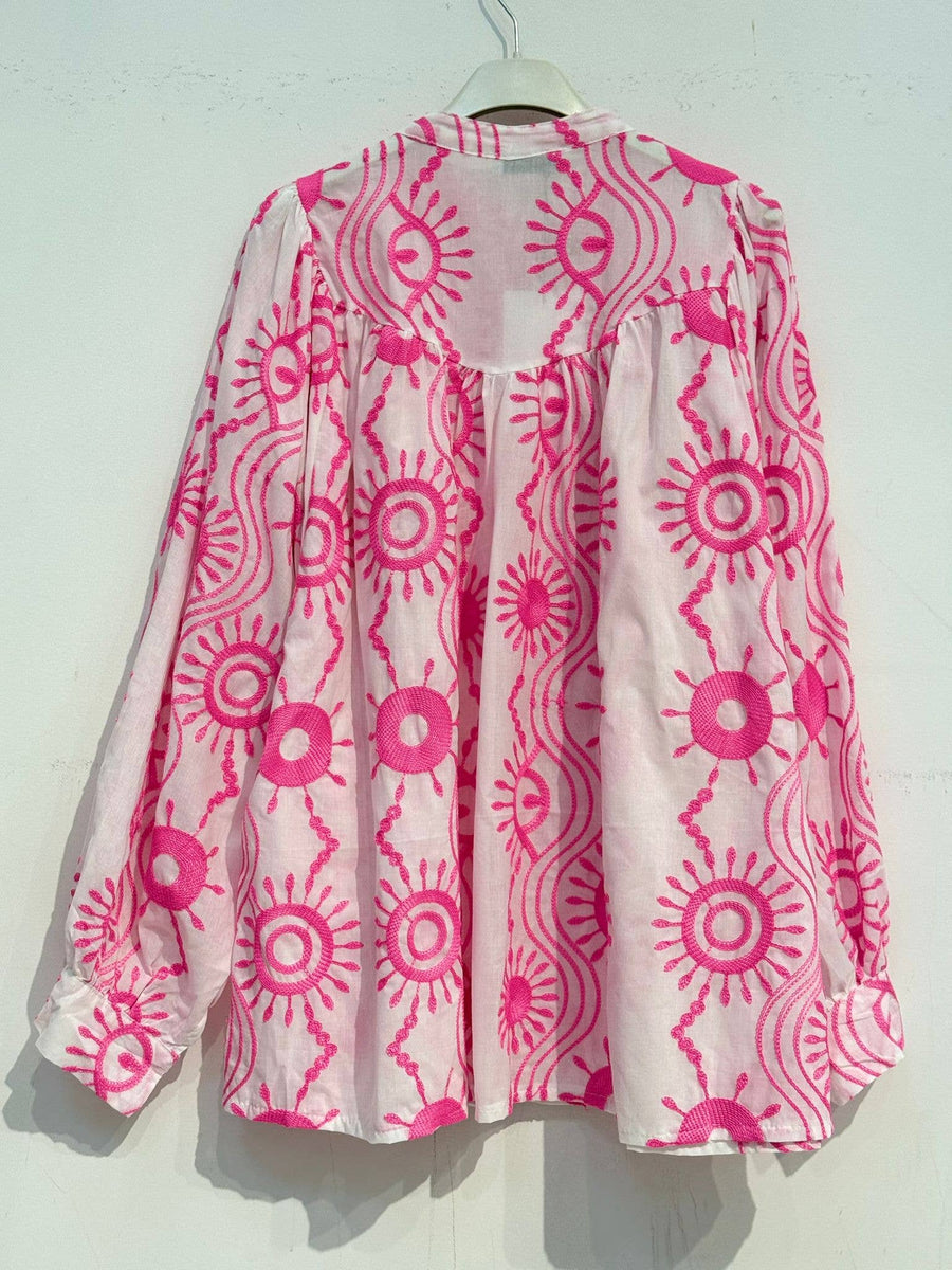 Embroidered cotton blouse