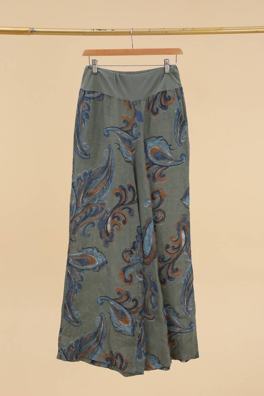 Patterned Linen Pants
