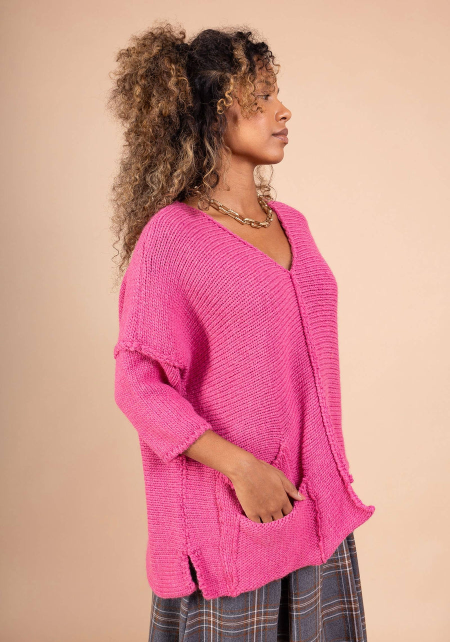 2-Pocket V-Neck Sweater