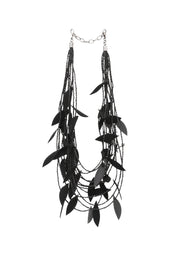 Handmade special design leather leaf jewelry set