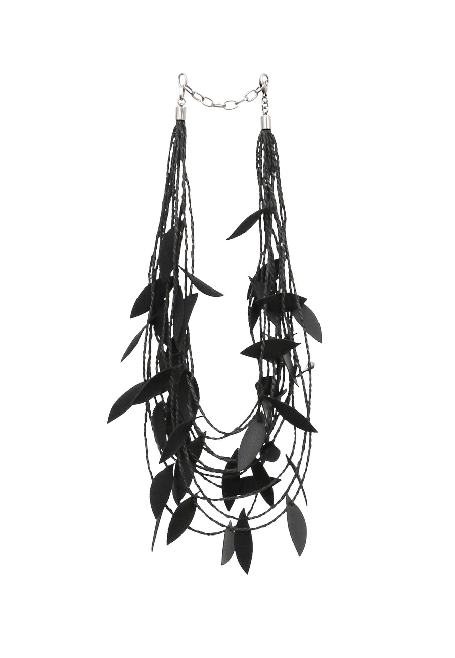 Handmade special design leather leaf jewelry set