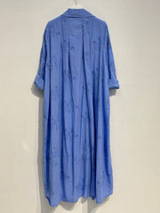 Embroidered Cotton Shirt Dress
